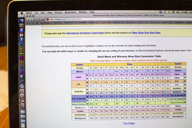 Us european shoe size convert zappos