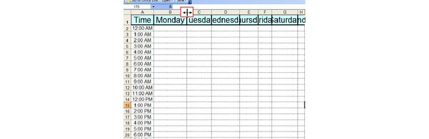 How To Create A Weekly 24 Hour Calendar With Excel EHow