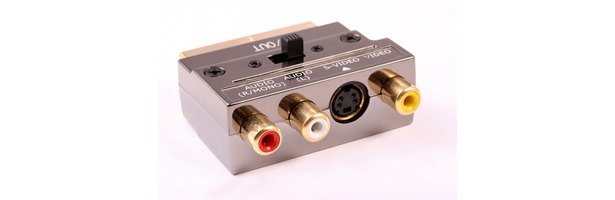 An adapter is required to go from composite to coaxial.