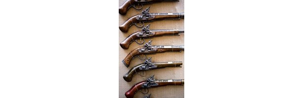 Antique guns, unlike newer models, aren't required to have serial numbers.