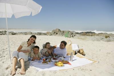 family beach picnic