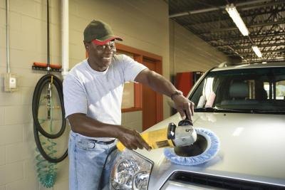 buffing a car