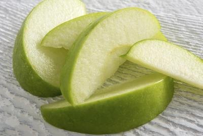 Close up of a sliced apple