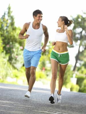 Couple jogging