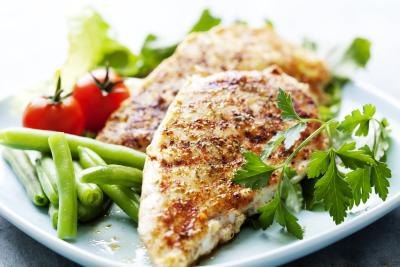 Eat healthy meals such as chicken.