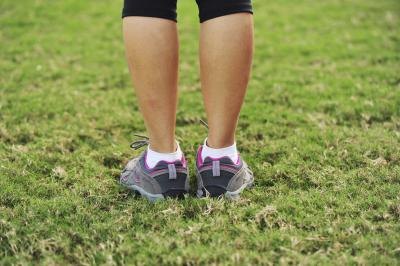 Person with toned calves