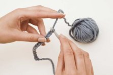 Crochet projects begin with a slip knot and chain stitches.