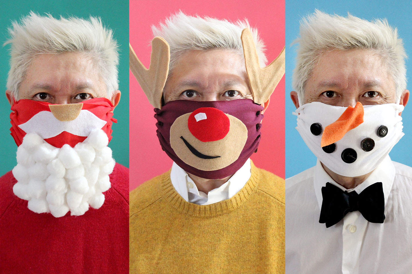 3 DIY No-Sew Holiday Masks ehow pic