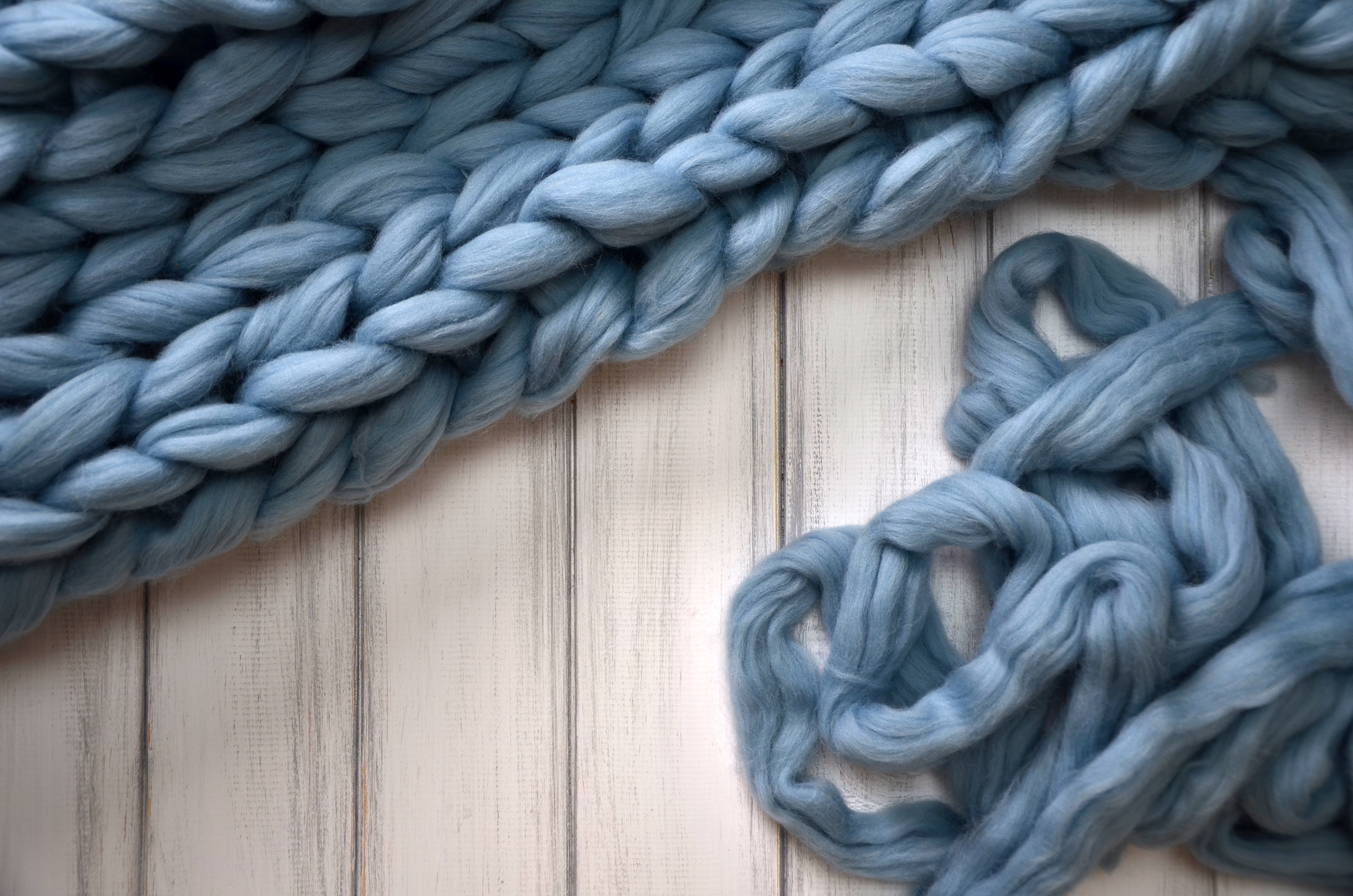 Thick Chunky Yarn Chunky Wool Yarn Bulky Yarn for Crocheting Arm Knitting  Yarn Weight Yarn Knit Yarn for Knitted Blanket Mat Weaving Sweater Dark Blue