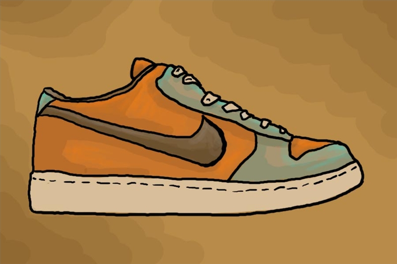drawing of nike shoes