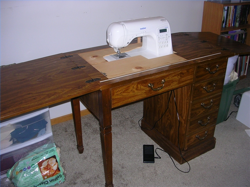 How to Convert an Old Sewing Cabinet or Table to Hold a New Sewing Machine
