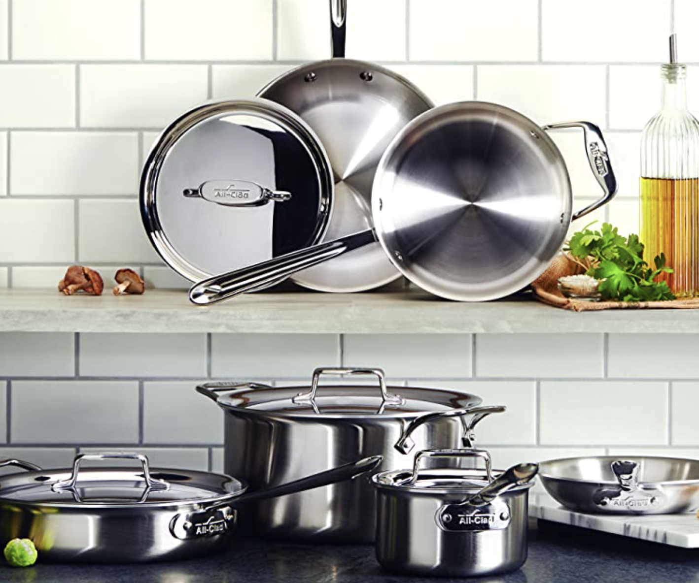 All-Clad D3 Stainless Steel 10 Piece Cookware Set - Kitchen & Company