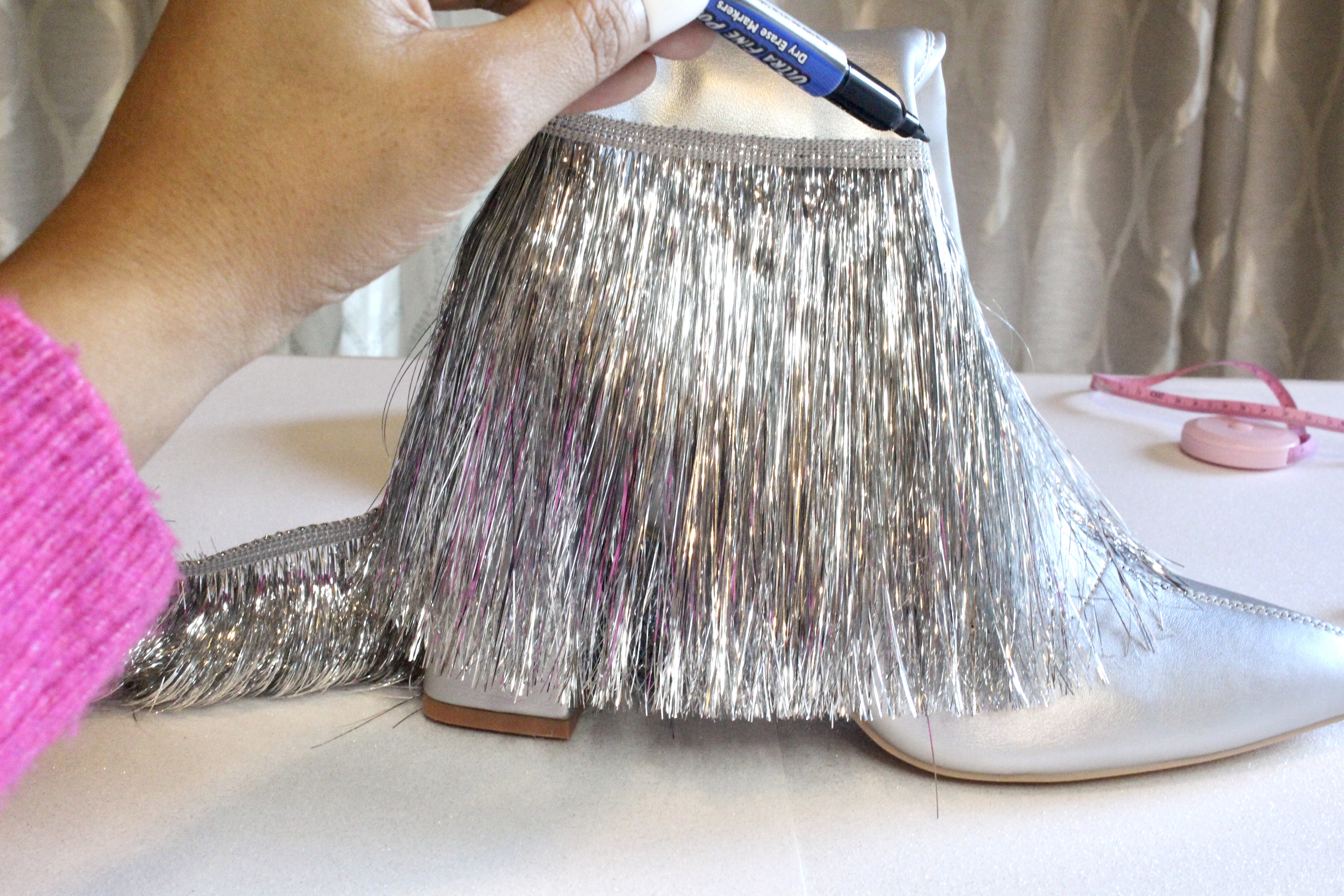 Glitter on sale fringe boots