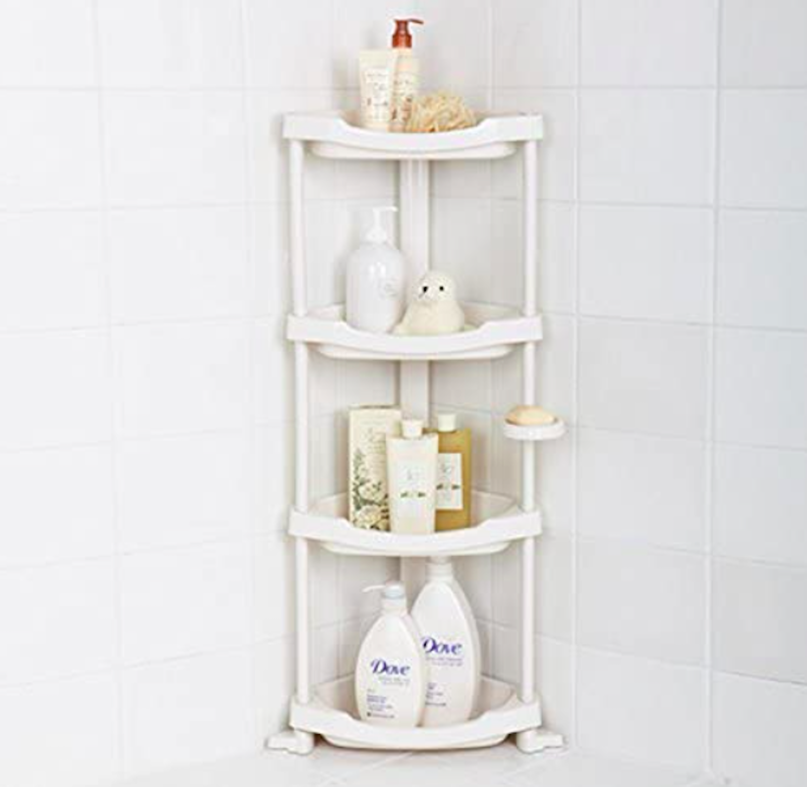 Utoplike Teak Wood Shower Caddy Corner, 3 Tier Standing Shower Organizer  with Handle, Bathroom Stand Up Shower Shelf Caddy Basket for Shampoo, Rack  for Inside S…