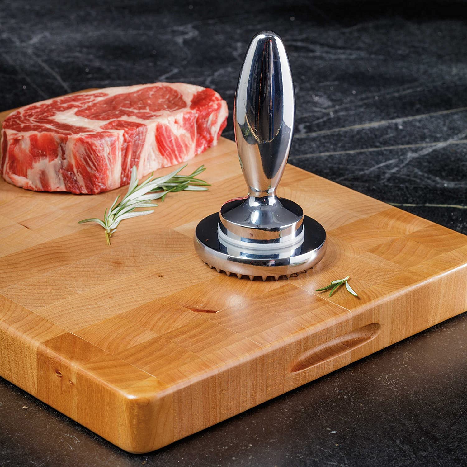 Meat Tenderizer Cuber Steak Machine Hand Crank Flatten Clamp Marinate  Tenderizer