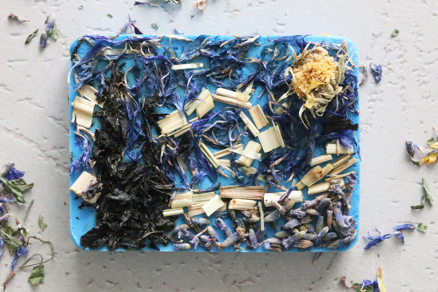 Handmade Soap with Dried Flowers Inspired by Famous Modern Art