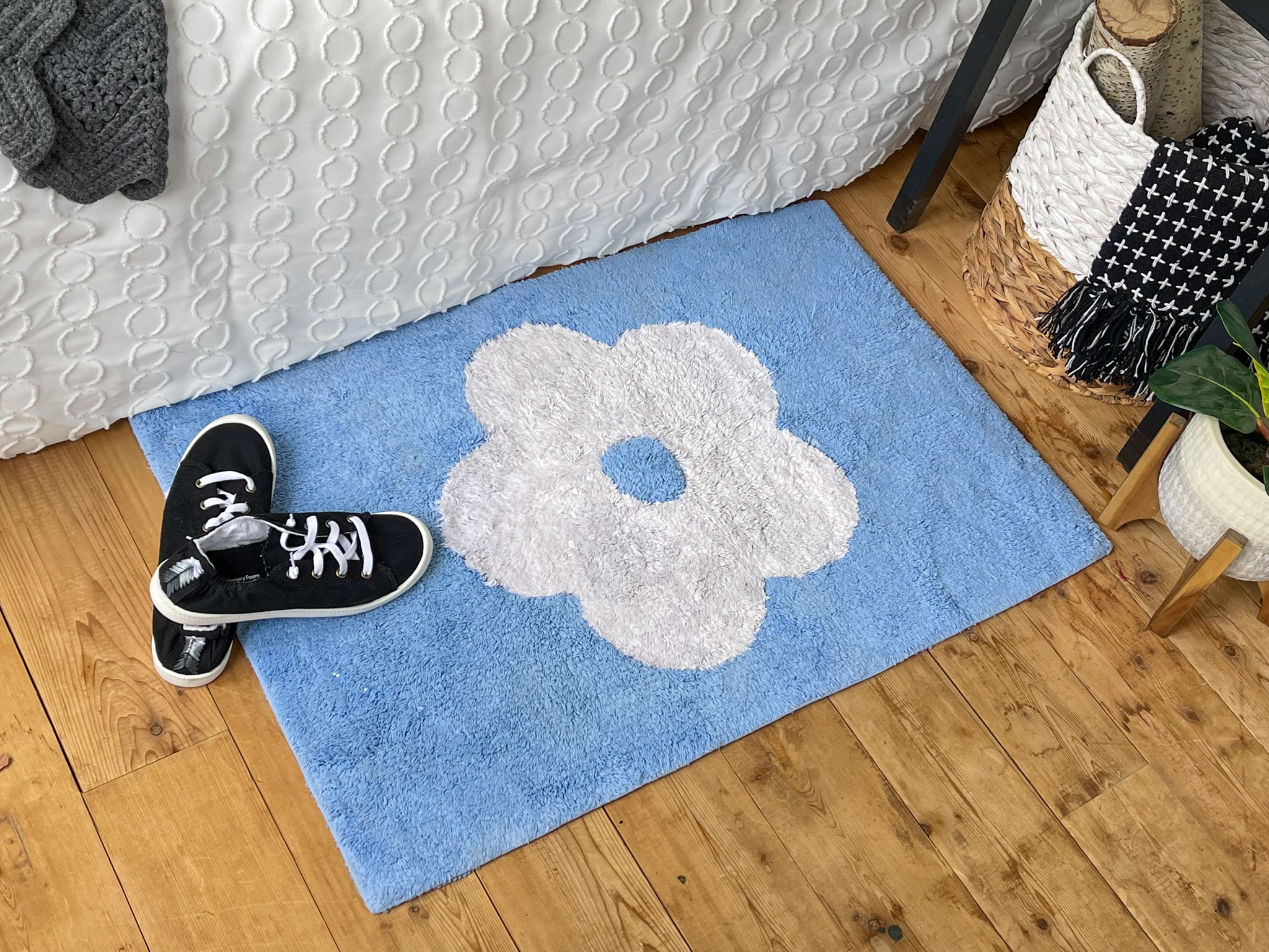 Carpet sample area rug used Gorilla tape to secure them.