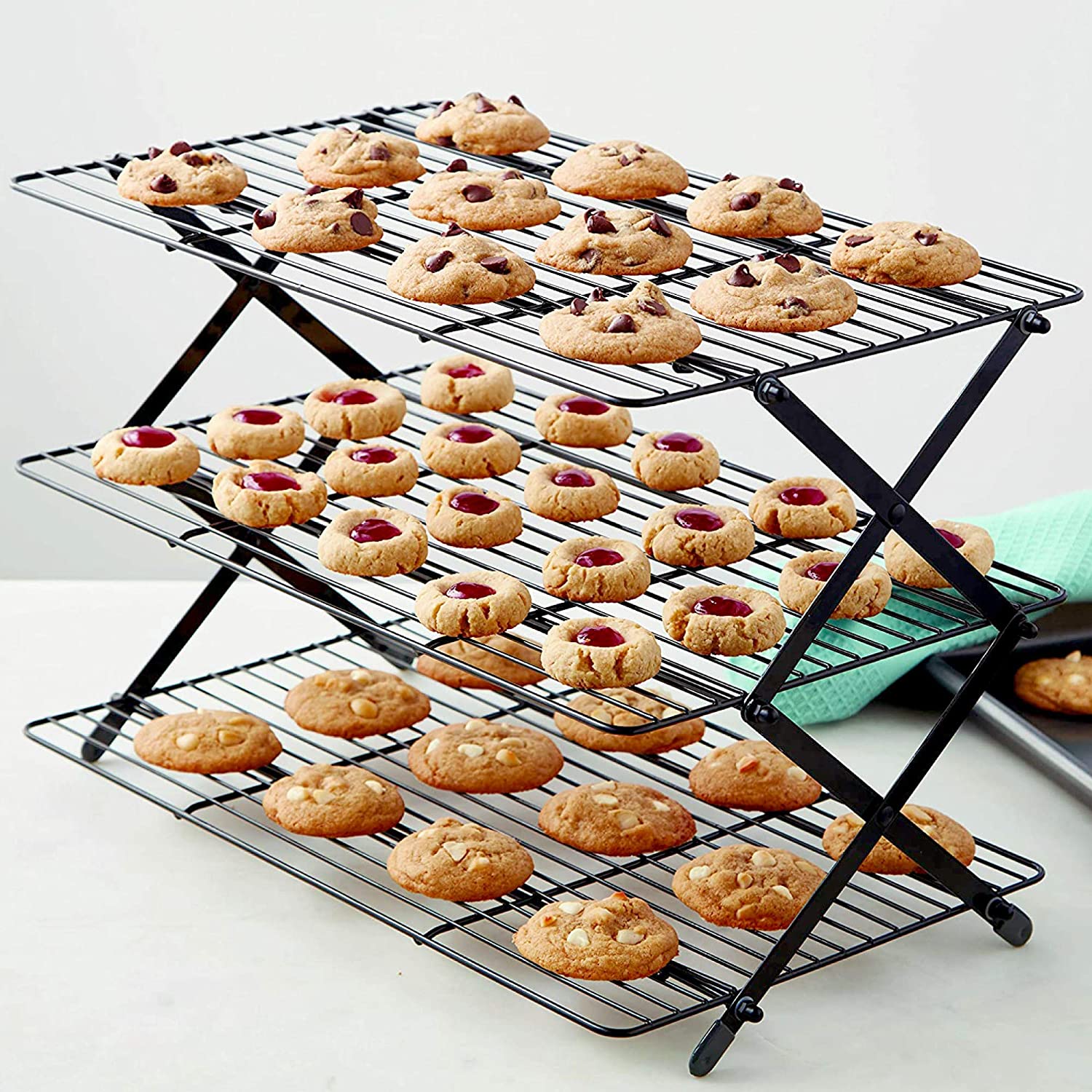 Kitchenatics Jelly Roll Baking Pan with Raised Rack for Baking & Roasting