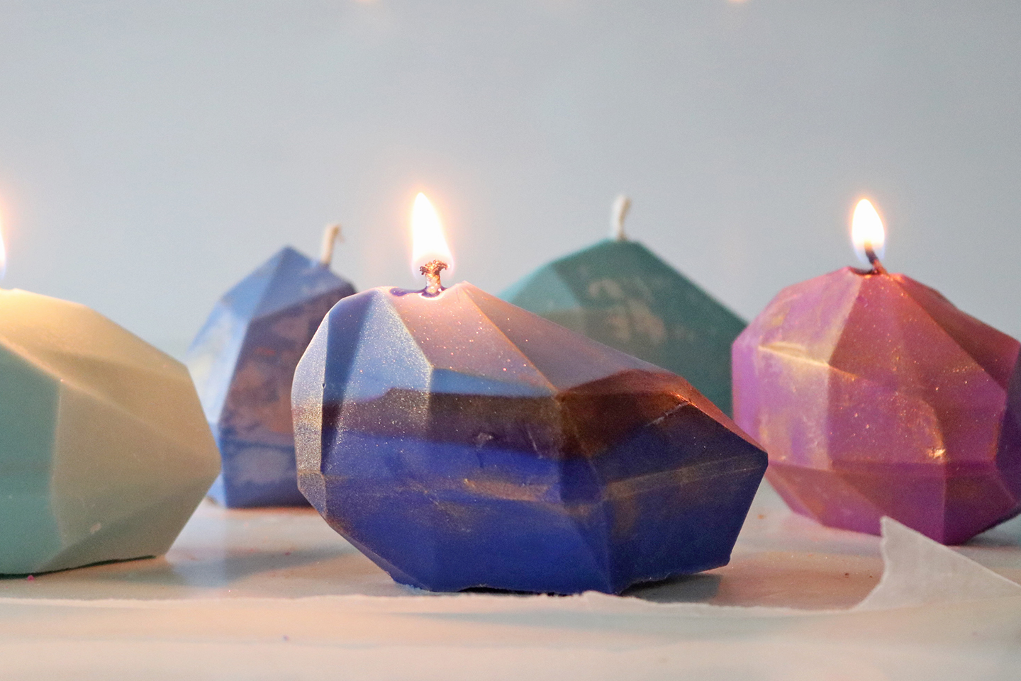How to Make Gemstone Candles Using Silicone Molds