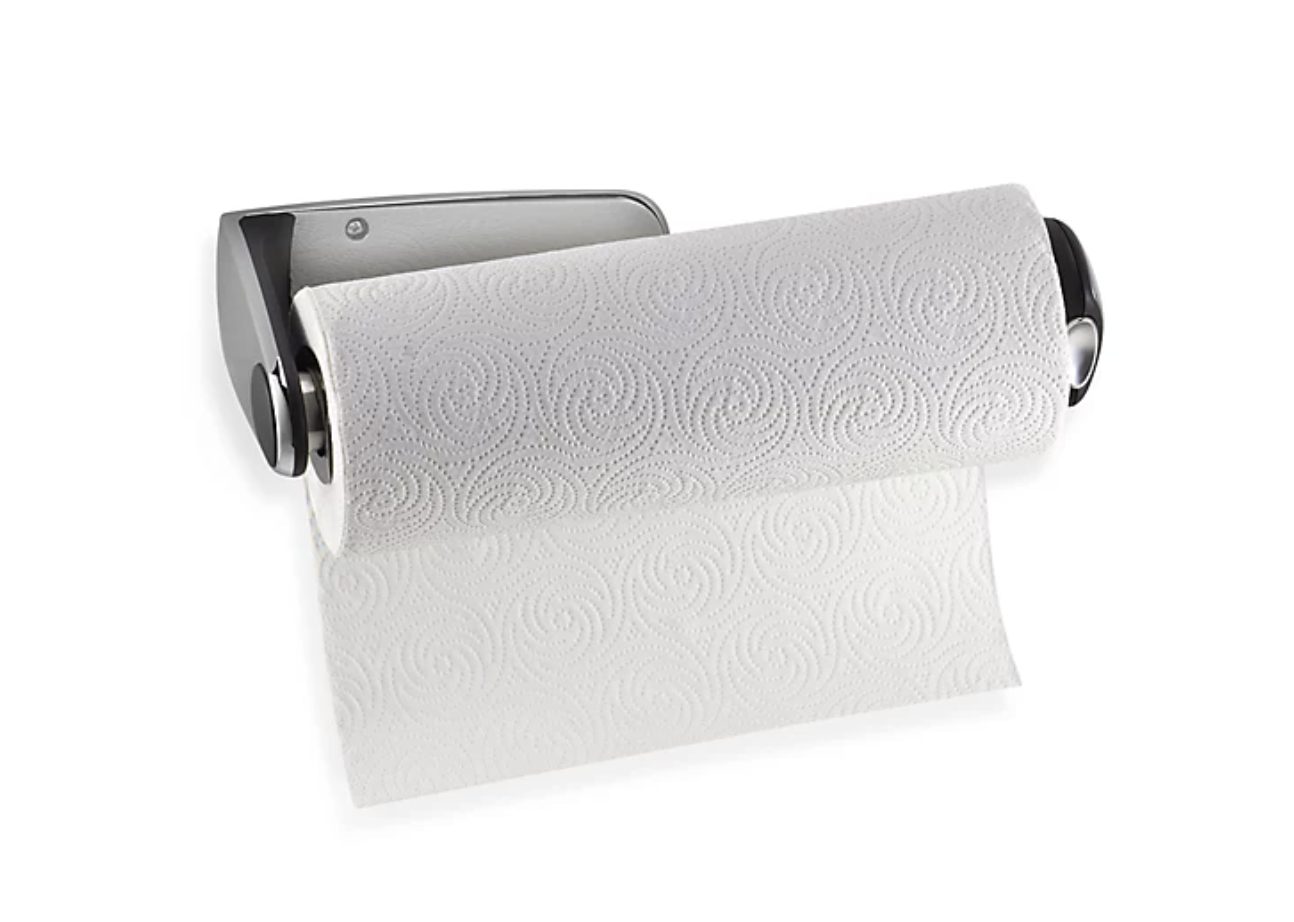 simplehuman Countertop Tension Arm Paper Towel Holder, White