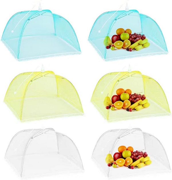 PersonalhomeD Metal Mesh Screen Food Cover Tent Reusable Outdoor Picnic Food  Covers Mesh Keep Out Flies Bugs Mosquitoes 