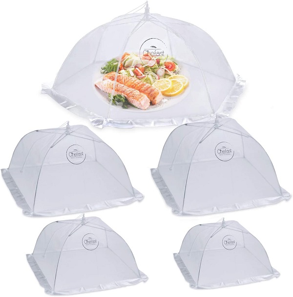 5 Pcs Metal Mesh Food Cover for Outdoors Include 18.5 In Extra Large Mesh Food  Tents
