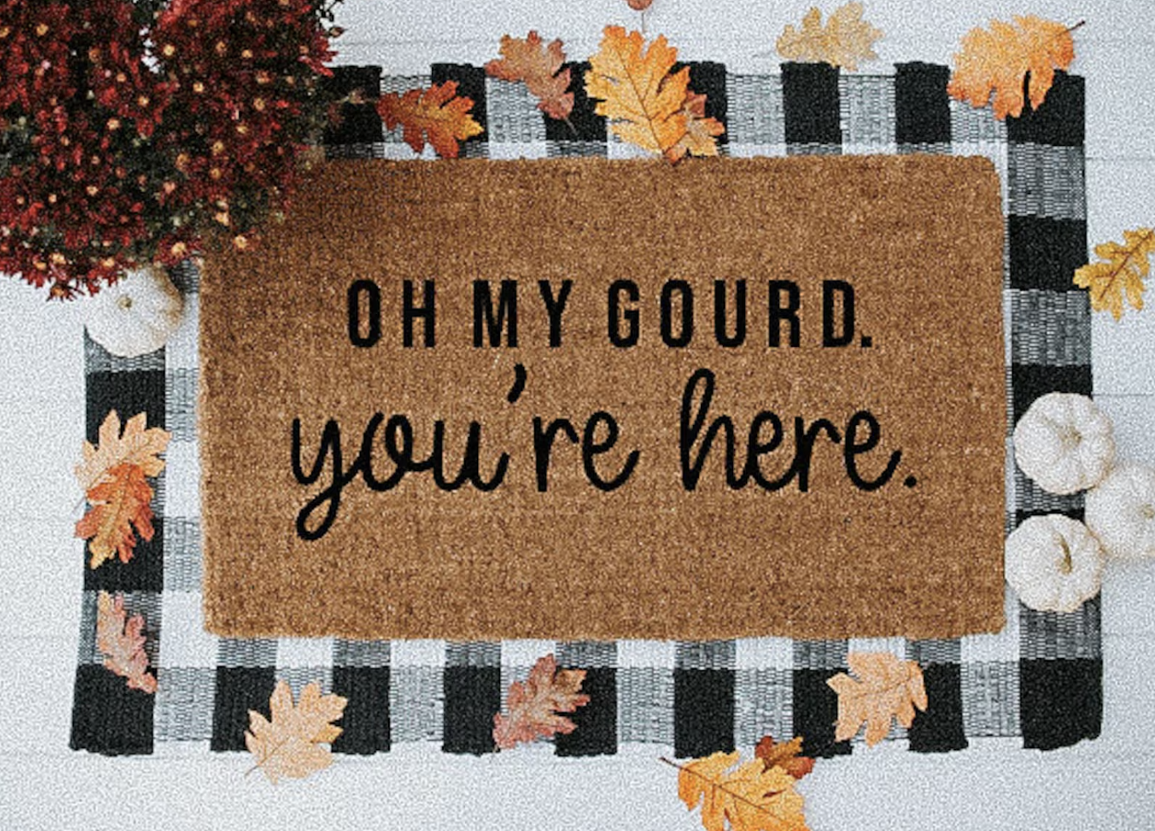Home Sweet Home Door Mat 30x17 Inches, Welcome Home Mats for Front Door, Farmhouse Welcome Mat with Thick Anti-Slip PVC Backing, Coir Mat, Welcome Mat