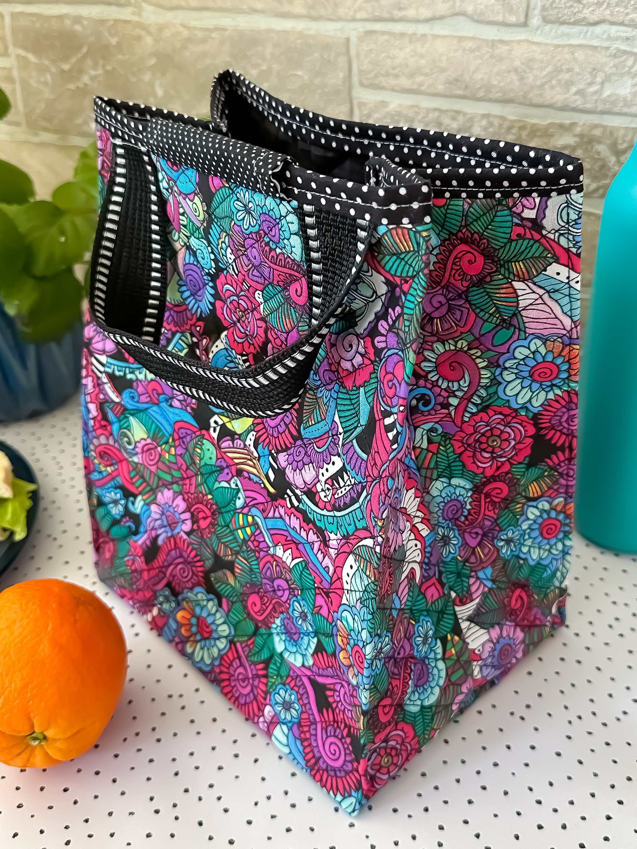 Quilted discount lunch bag