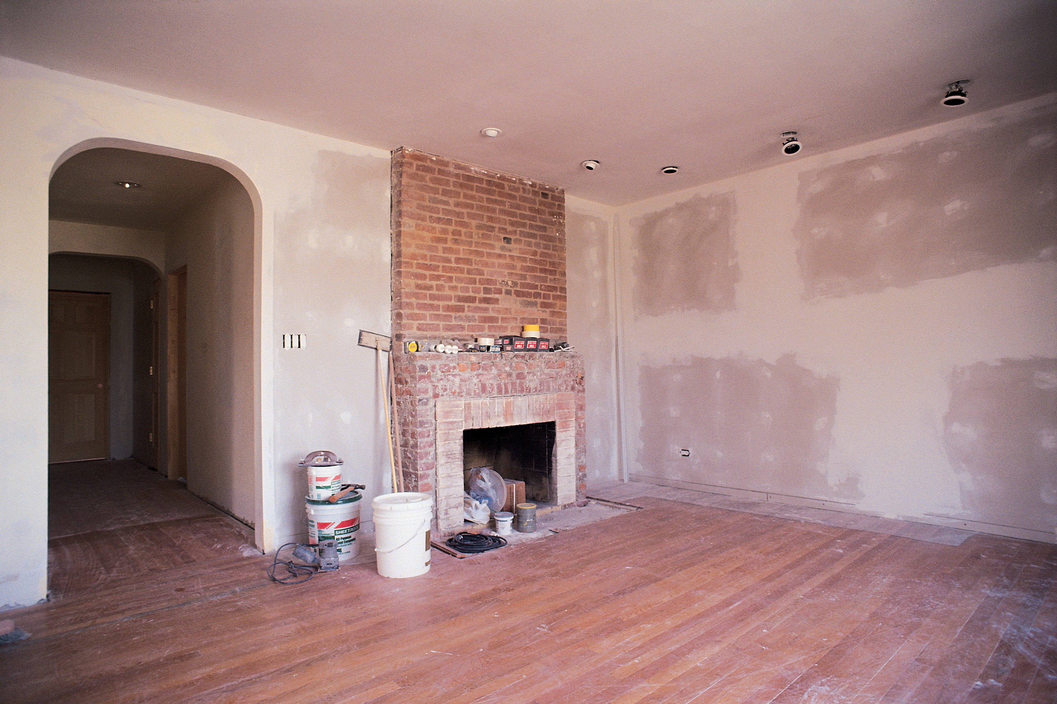 Sanding spackle store on drywall