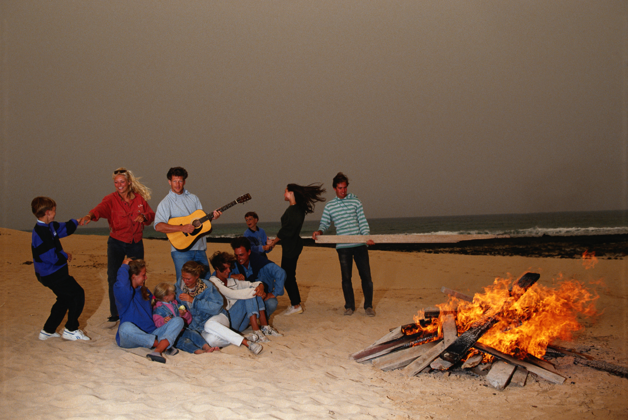 bonfire party on the beach
