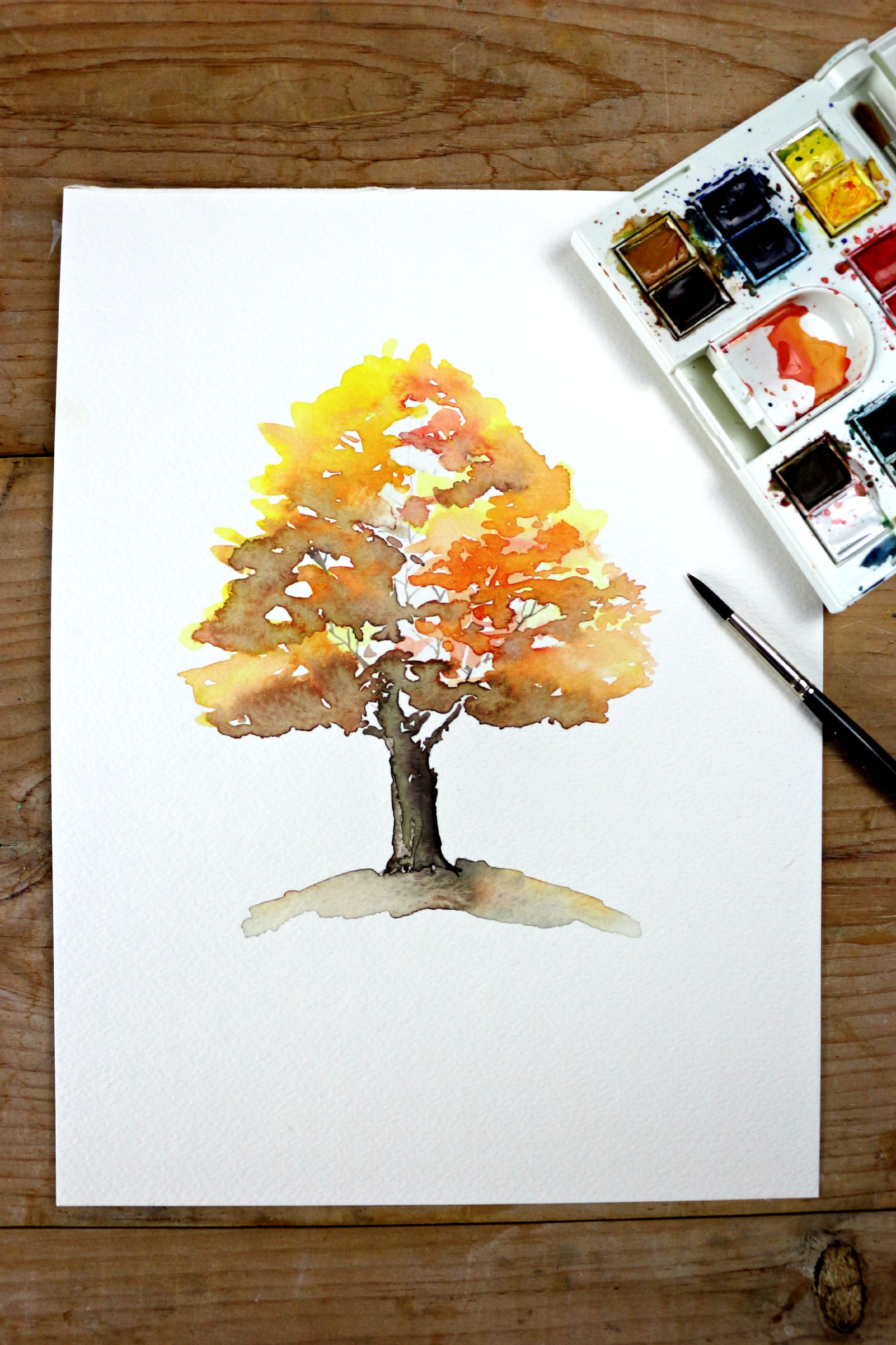 easy tree paintings