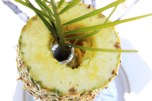 Pineapple Palm Tree Fruit Tray - How to Make a Pineapple Palm Tree