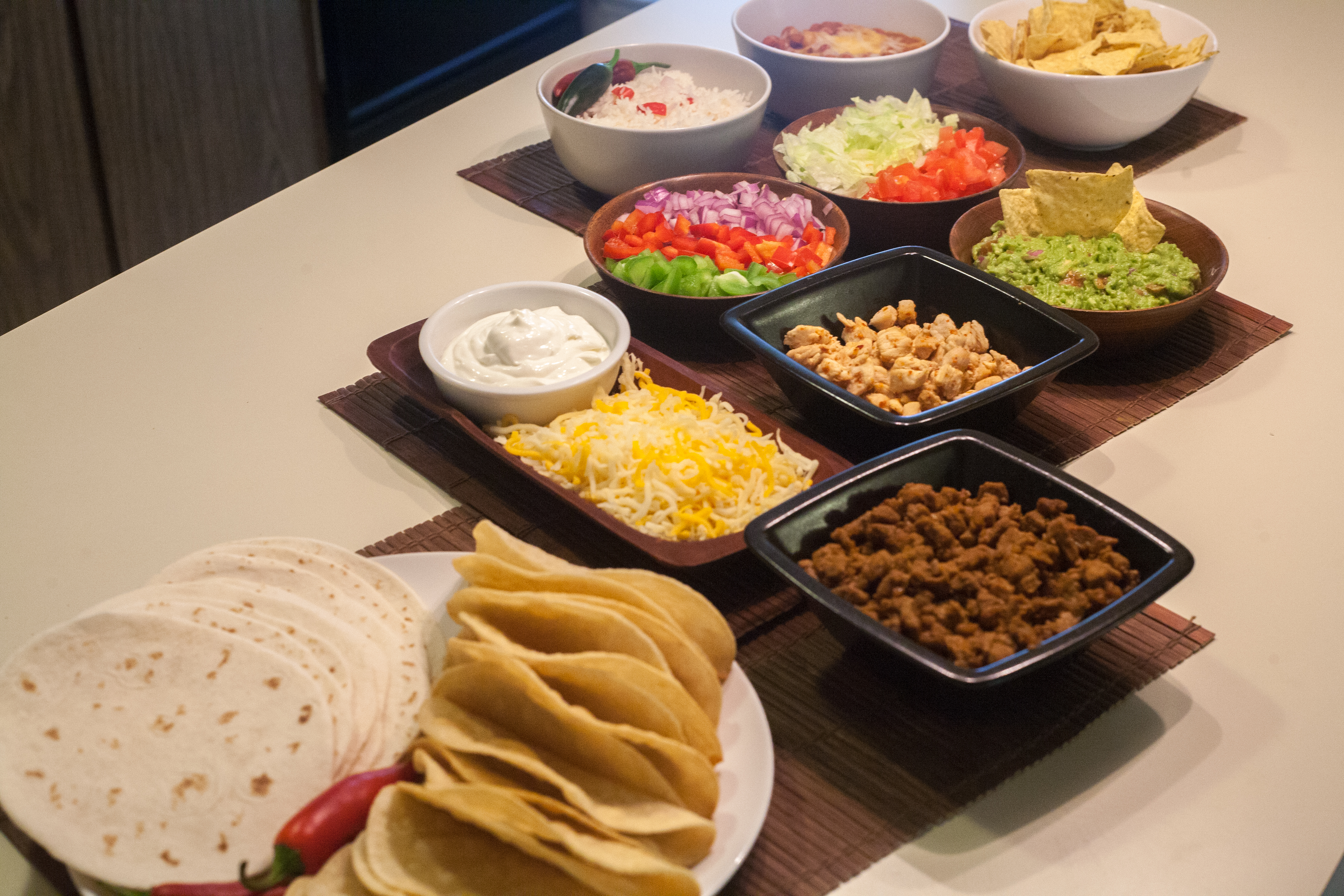 A Tortilla Bowl Taco Bar