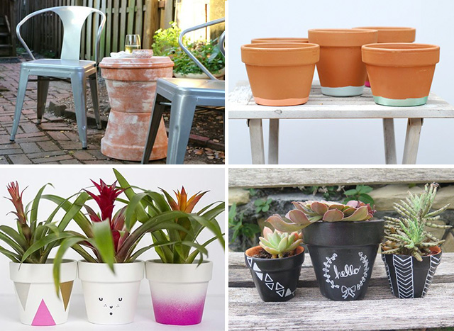 How to Paint Terra Cotta Pots with Spray Paint