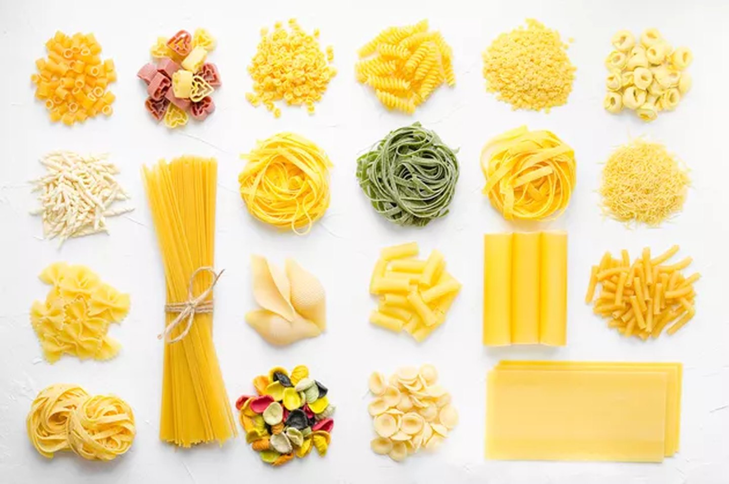 Dry pasta noodles