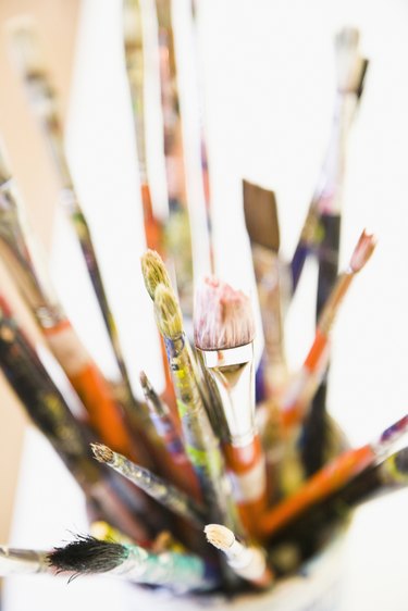 Close-Up of Paint Brushes