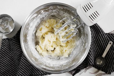 Beat butter and confectioner's sugar