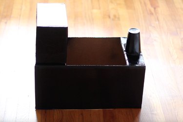 Boxes painted glossy black