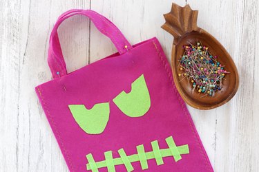 DIY Trick Or Treat Bag Spooky Deaths Head Moth Felt Bag