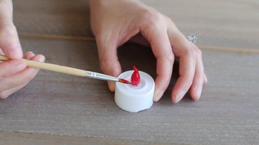 Painting LED candle flame red