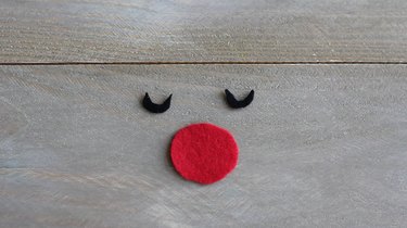 Eyes and nose cut out form felt