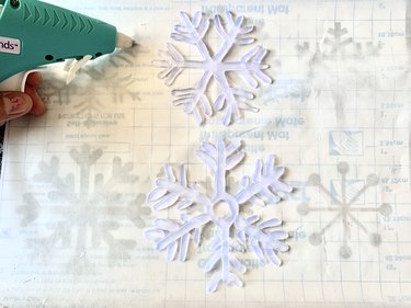 DIY Hot Glue Snowflake Ornaments