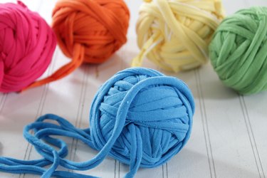 Instead of throwing away those old, unwanted t-shirts, turn them into yarn.
