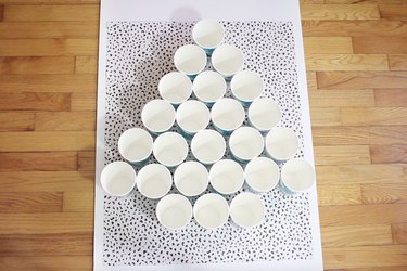 Solo cups arranged in tree shape