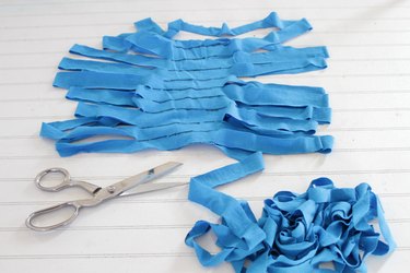 Instead of throwing away those old, unwanted t-shirts, turn them into yarn.