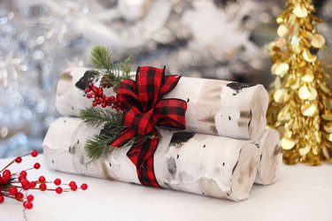 DIY Pile of Logs Gift Wrap