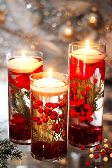 floating holiday candles