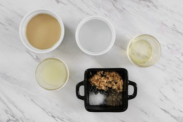 Ingredients for lemon tahini sauce