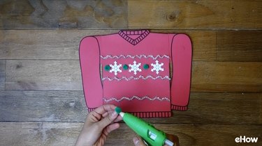 Decorating paper template for Ugly Christmas Sweater Gift Wrap