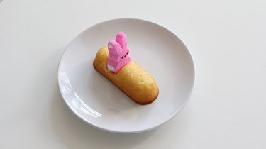 Bunny Peep placed inside Twinkie